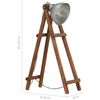 vidaXL Golvlampa silver E27 massivt mangotr&auml;