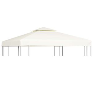 vidaXL Paviljongtak 310 g/m&sup2; 3 x 3 m gr&auml;ddvit
