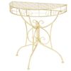 vidaXL Sidobord vintage stil halvrunt metall 72x36x74 cm guld