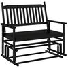 vidaXL Gungb&auml;nk svart 118x70x104,5 cm massivt poppeltr&auml;