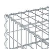 vidaXL Gabion upph&ouml;jd s&auml;ng Silver 80 x 80 x 20 cm Galvaniserat St&aring;l