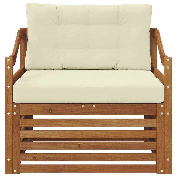 vidaXL Utomhussoffset Massivt Akaciatr&auml; Naturf&auml;rg