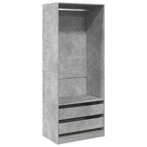 vidaXL Garderob betonggr&aring; 80x50x200 cm konstruerat tr&auml;