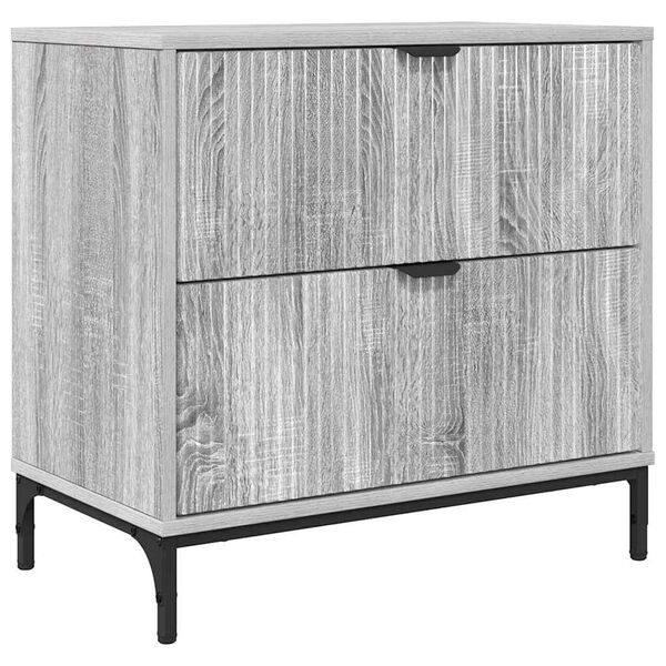 vidaXL S&auml;ngbord med l&aring;da Gr&aring; sonoma 63.5 x 36 x 61 cm Konstruerat tr&auml;