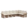 vidaXL Tr&auml;dg&aring;rdsoffset 7 st Beige konstrotting