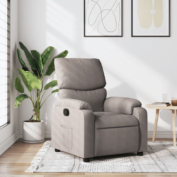 vidaXL Reclinerfåtölj taupe tyg