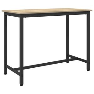 vidaXL bord Sonoma-ek 100 x 50 x 76,5 cm Konstruerat tr&auml; och st&aring;l