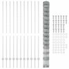 vidaXL St&auml;ngsel med stolpe Silver 1,6 x 25 m St&aring;l