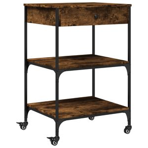 vidaXL K&ouml;ksvagn r&ouml;kf&auml;rgad ek 60x48x89,5 cm konstruerat tr&auml;