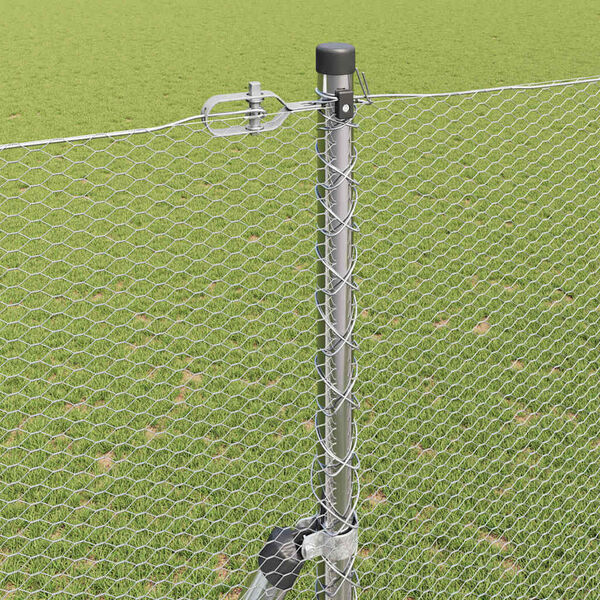 vidaXL St&auml;ngselstolpe Silver 10 x 1,5 m (13 mm n&auml;t) St&aring;l