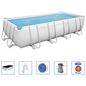 Bestway Pool Power Steel med tillbeh&ouml;r rektangul&auml;r 488x244x122 cm