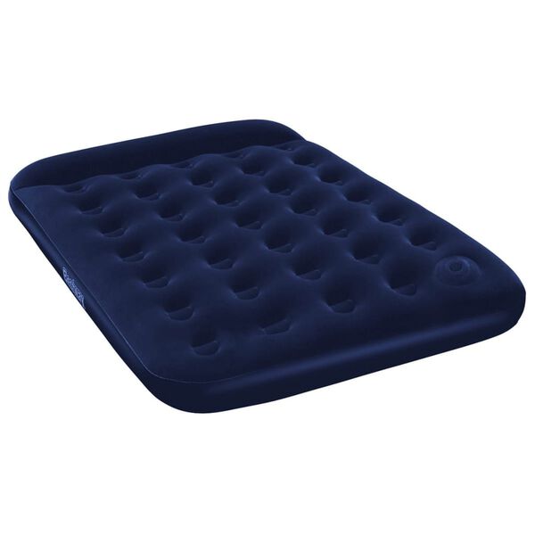 Bestway Luftmadrass med inbyggd fotpump flockad 191x137x28 cm