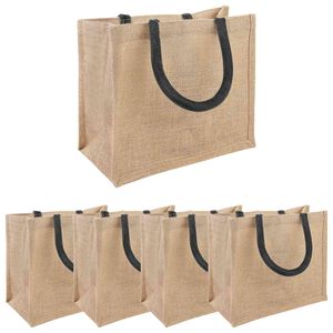 vidaXL Jutep&aring;sar 5 Naturlig och svart 26 x 22 x 14 cm 100% Tossa Jute