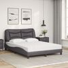 vidaXL Bed with Mattress "Hvar" Grey 120x200 cm Faux Leather