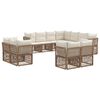 vidaXL Tr&auml;dg&aring;rdsoffset 11 pcs Beige konstrotting