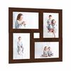 vidaXL Fotoram f&ouml;r 4x(13x18 cm) bilder m&ouml;rkbrun MDF