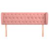 vidaXL S&auml;nggavel med kanter rosa 163x23x78/88 cm sammet