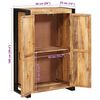 vidaXL Skåp med dörrar Brun Massivt grovt mangoträ och metall