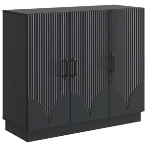 vidaXL Sideboard Svart 89 x 34,5 x 77 cm Konstruerat tr&auml;