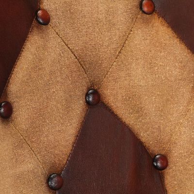 vidaXL Öronlappsfåtölj brun äkta läder