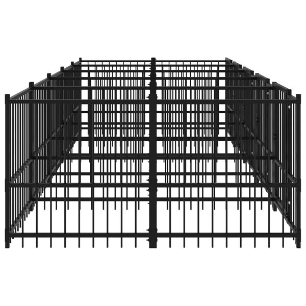 vidaXL Hundg&aring;rd f&ouml;r utomhusbruk st&aring;l 9,38 m&sup2;