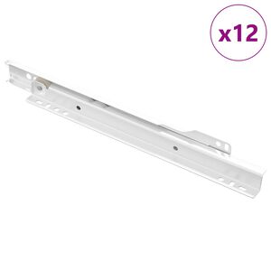 vidaXL L&aring;dr&auml;ls 12 st Vit 250 mm St&aring;l