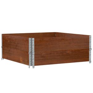 vidaXL Odlingsl&aring;da brun 100x100 cm massiv furu