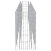 vidaXL Planteringsgabion upphöjd galvaniserat stål 450x50x100 cm