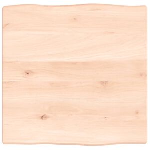 vidaXL Bordsskiva 40x40x2 cm obehandlad massiv ek levande kant