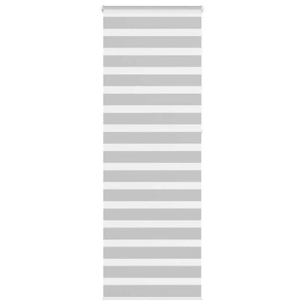 vidaXL Rullgardin zebra ljusgr&aring; 80x230 cm tyg bredd 75,9 cm polyester