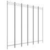 vidaXL Rumsavdelare 6 paneler vit 240x220 cm tyg