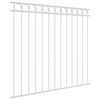vidaXL Staketdel Vit 170 x 150 cm St&aring;l