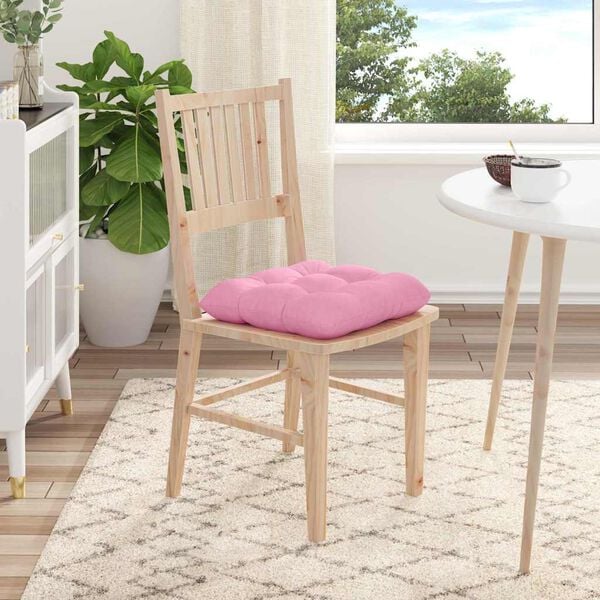vidaXL Sittkuddar 4 pcs Rosa 45 x 45 x 12 cm tyg