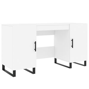 vidaXL Skrivbord vit 140x50x75 cm konstruerat tr&auml;