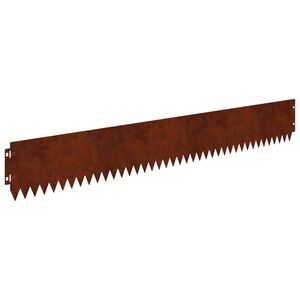 vidaXL Kant f&ouml;r gr&auml;smatta 10 st 103 x 15 cm St&aring;l Rostig