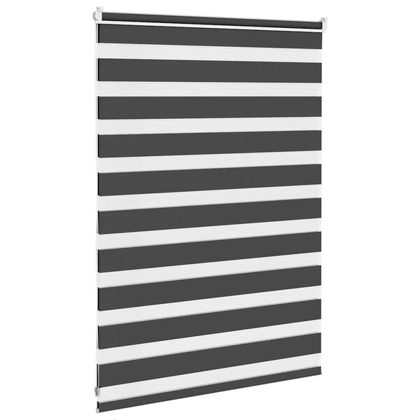 vidaXL Rullgardin zebra svart 110x100 cm tyg bredd 105,9cm polyester