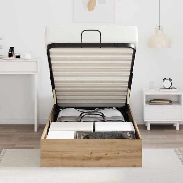 vidaXL Ottoman S&auml;ngram Artisan Ek 100 x 200 cm Konstruerat tr&auml;