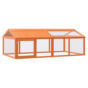 vidaXL Utomhusbur brun 200x112,5x74 cm massiv furu