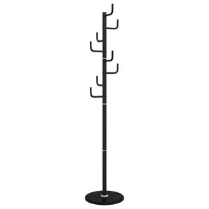vidaXL Kl&auml;dh&auml;ngare svart 183 cm pulverlackerat j&auml;rn