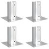 vidaXL Rund Markf&ouml;rankring 4 st Silver 15 x 15 x 15 cm Metall