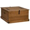 vidaXL F&ouml;rvaringskista HALDEN 91x91x47 cm massiv tr&auml; furu