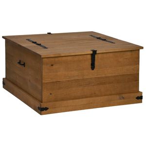 vidaXL F&ouml;rvaringskista HALDEN 91x91x47 cm massiv tr&auml; furu