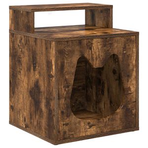 vidaXL Katt hus R&ouml;kt ek 42,5 x 40 x 53,5 cm Konstruerat tr&auml;