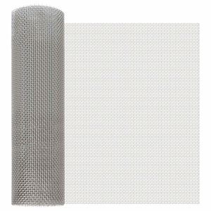 vidaXL N&auml;tduk 40 x 200 cm 6 Mesh Rostfritt st&aring;l 201 Silver