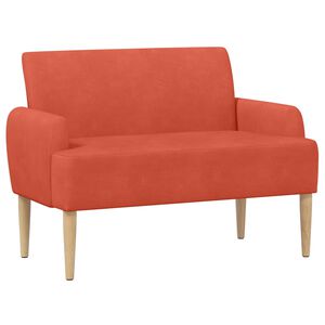 vidaXL Loveseat med knapprapport R&ouml;d orange 116 x 67 x 81 cm