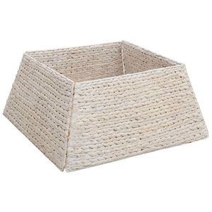 vidaXL Jultr&auml;dskrage Fyrkantig Vit 60 x 60 x 28 cm Vattenhyacint