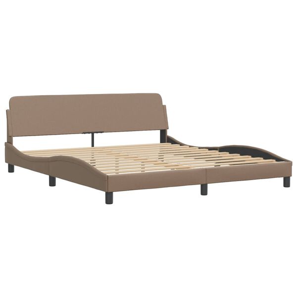 vidaXL Bed Frame "Dover" Cappuccino 180x200 cm Faux Leather