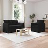 vidaXL Soffa 2 pcs Svart