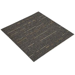 vidaXL Mattan platta Randig Ljusbrun 50 x 50 cm 4 st PP och Bitumen
