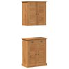 vidaXL Badrumsm&ouml;belset VIGO 2 pcs Brun och honungsgul Massiv furu